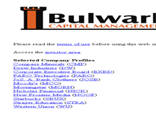 Tablet Screenshot of bulwarkcapital.com